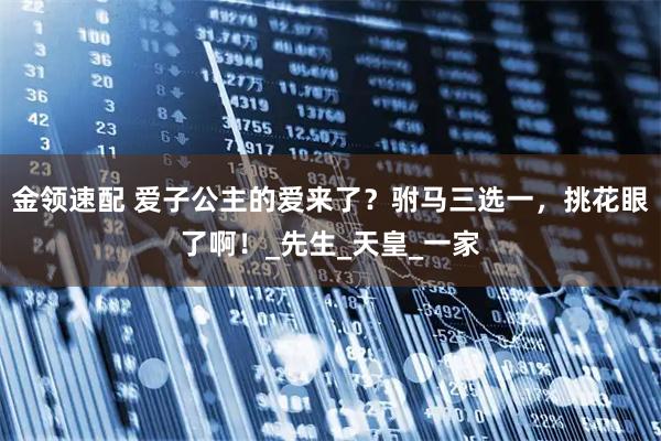 金领速配 爱子公主的爱来了?驸马三选一,挑花眼了啊!_先生_天皇_一家
